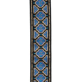 D'Addario Eco-Comfort Woven Guitar Strap, Blue & Gold