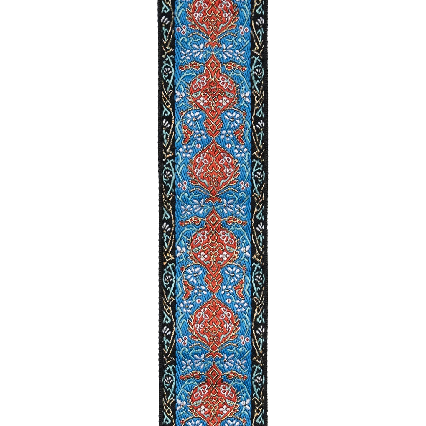 D'Addario Eco-Comfort Woven Guitar Strap, Blue & Orange