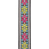 D'Addario Pad Lock Woven Guitar Strap, Parallel Flowers