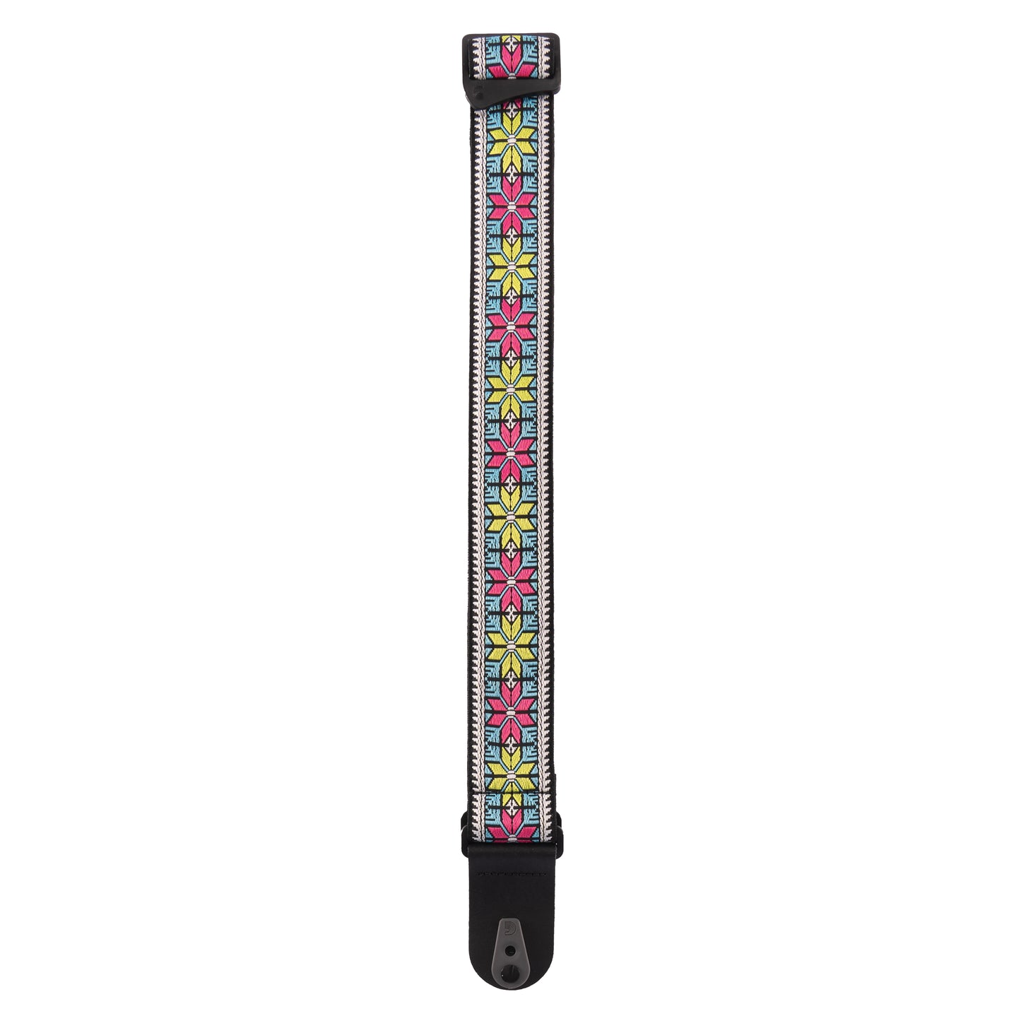 D'Addario Pad Lock Woven Guitar Strap, Parallel Flowers