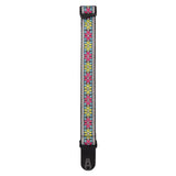 D'Addario Pad Lock Woven Guitar Strap, Parallel Flowers