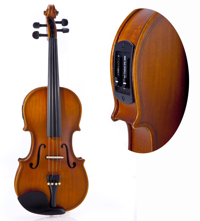 Fever Acoustic Electric Violin, Full Size 4/4, Case, Bow