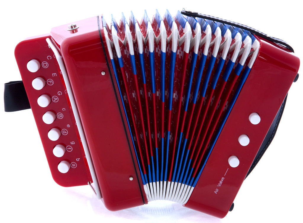 D’Luca Child Button Accordion Red