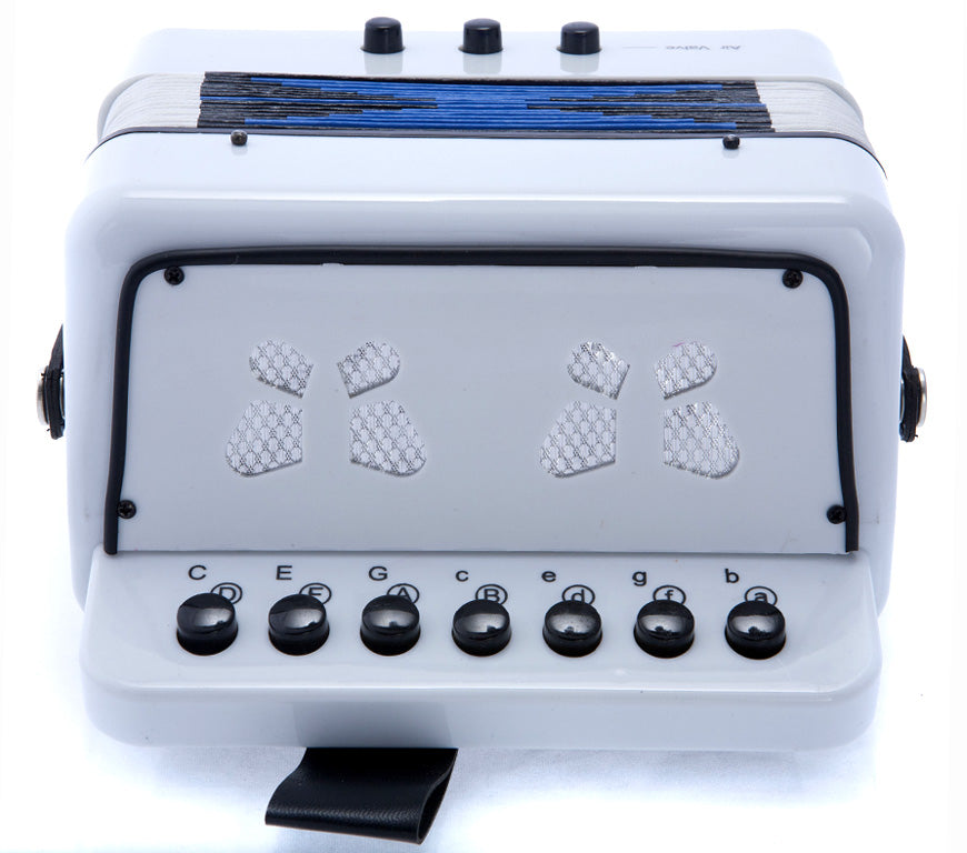 D’Luca Child Button Accordion White