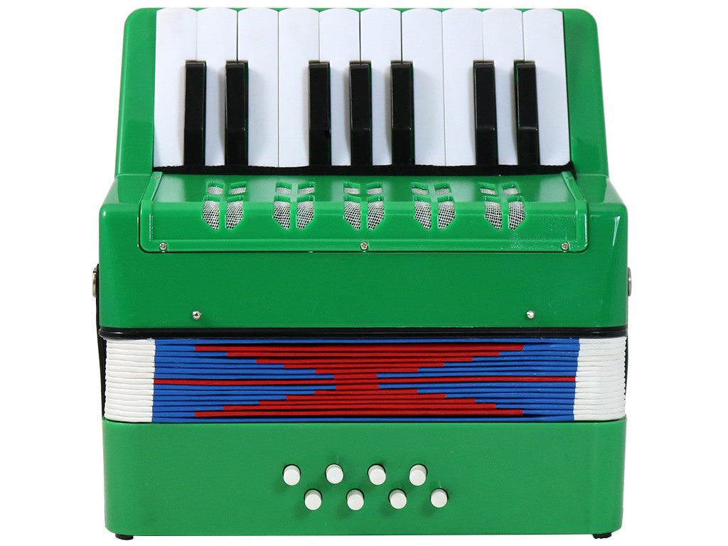 D'Luca Kids Piano Accordion 17 Keys 8 Bass Green