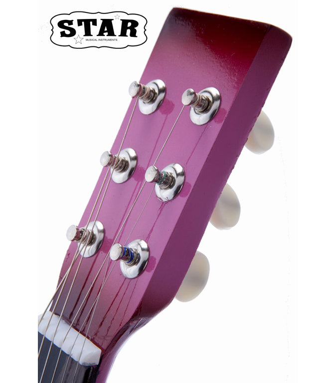 Star Kids Acoustic Toy Guitar 23 Inches Pink Color