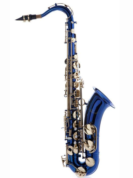 Hawk Blue Tenor Saxophone with Case, Mouthpiece and Reed