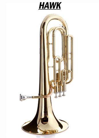 Hawk Lacquer Brass Bb Baritone Horn with Case and Mouthpiece