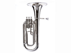 Hawk Nickel Plated Bb Baritone Horn with Case and Mouthpiece