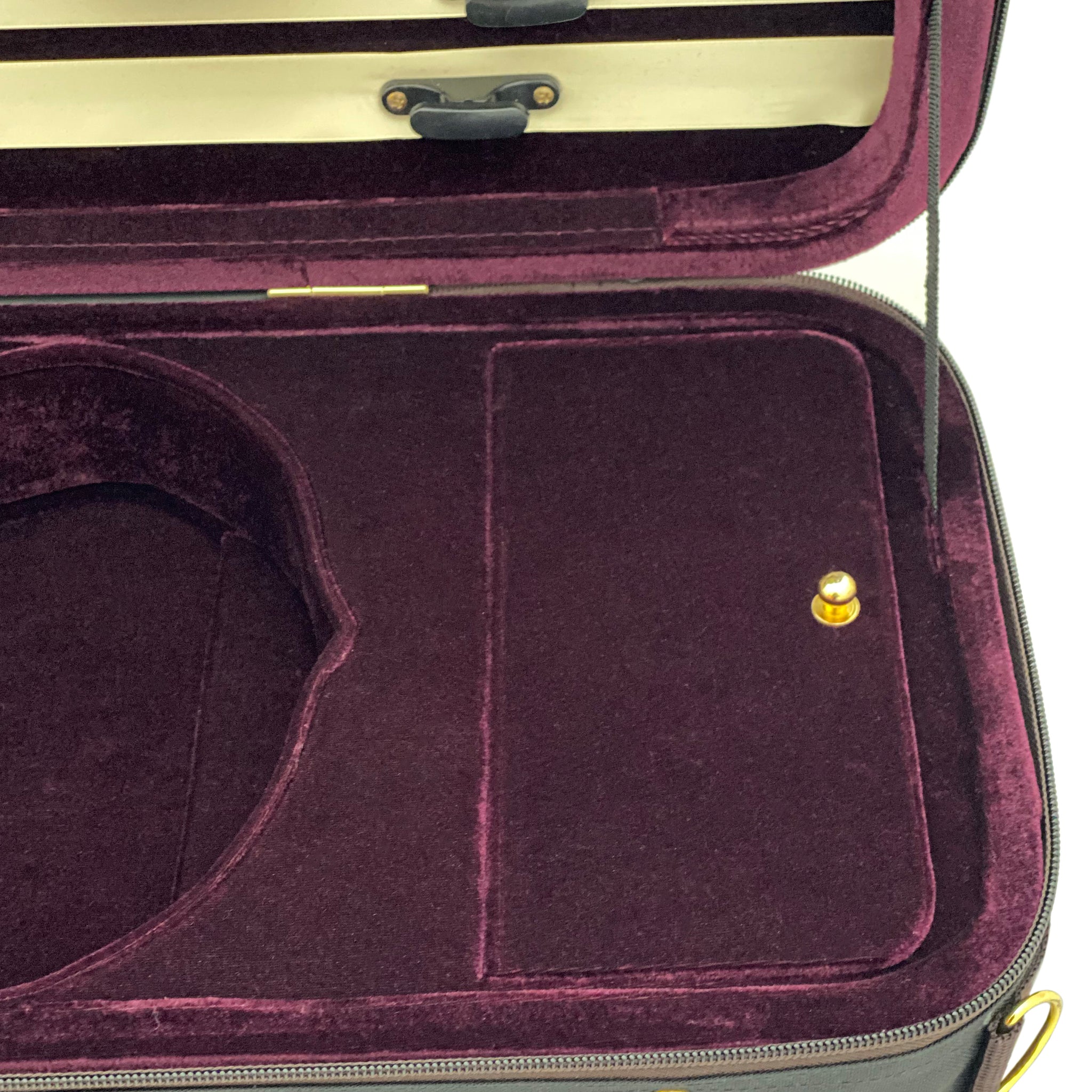 D'Luca Oblong Violin Case Burgandy 3/4