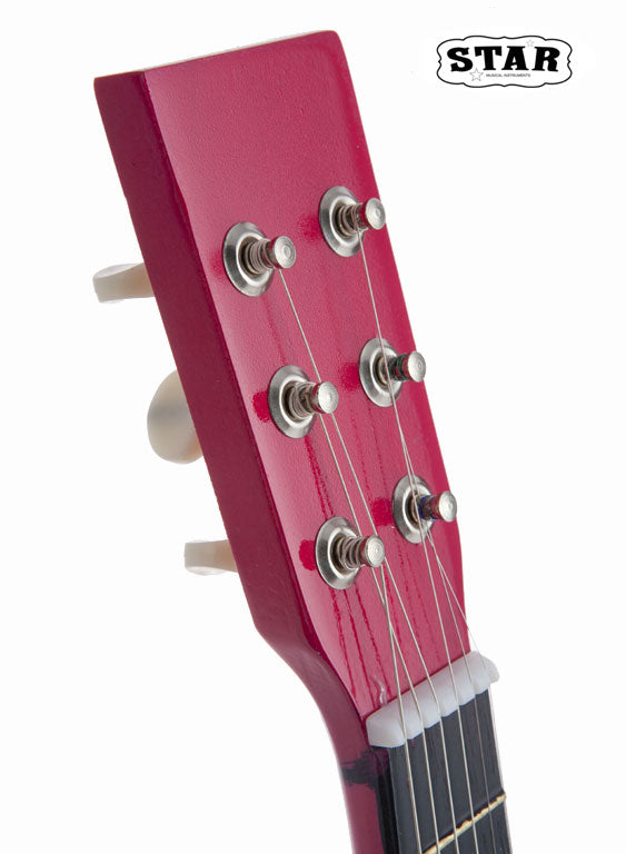 Star Kids Acoustic Toy Guitar 23 Inches Color Hot Pink