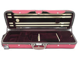 D'Luca Heavy Duty Oblong Violin Case 4/4 Red-Burgandy
