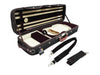 D'Luca Heavy Duty Oblong Violin Case 4/4 Black-Burgandy