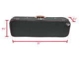 D'Luca Heavy Duty Oblong Violin Case 4/4 Black-Burgandy
