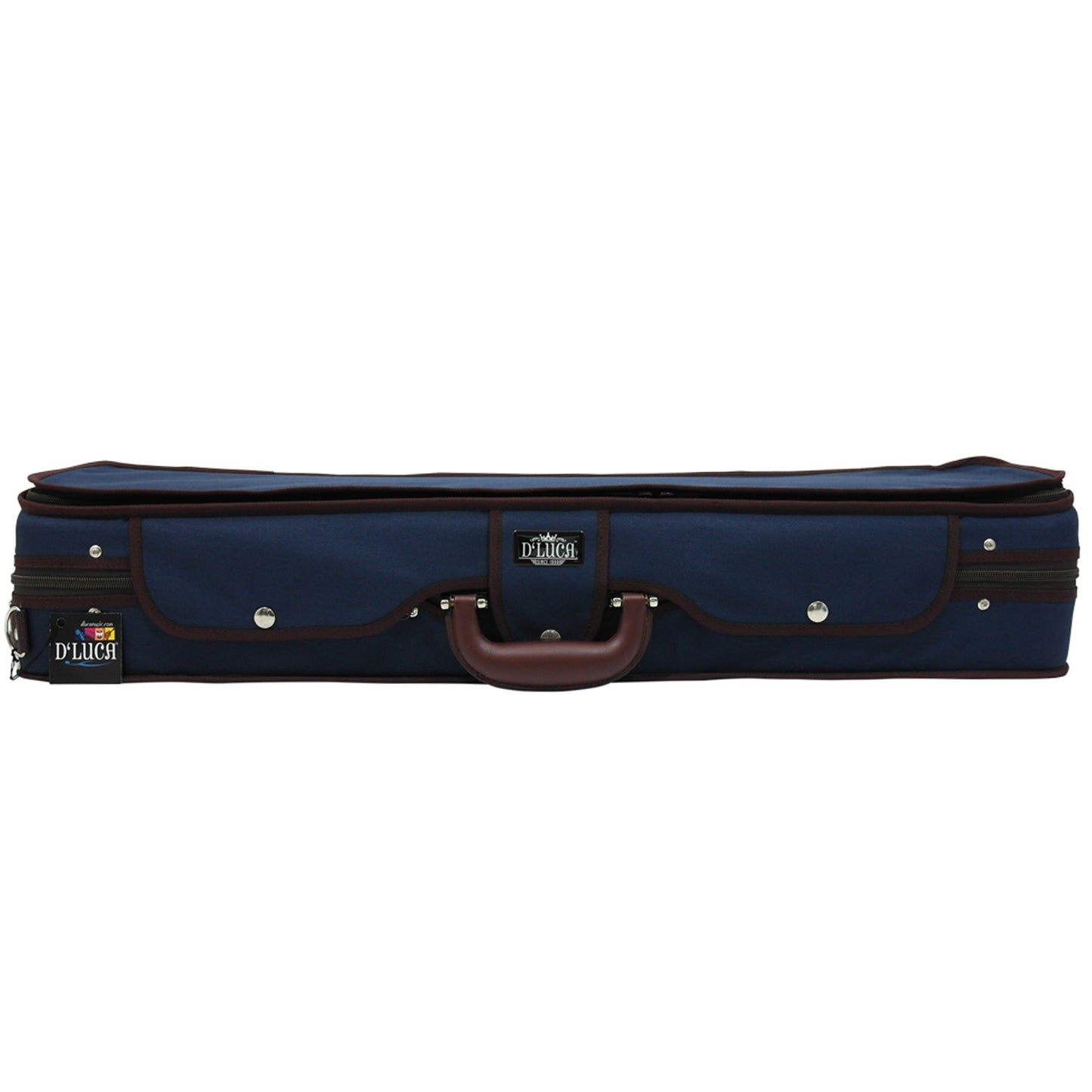 D'Luca Heavy Duty Oblong Violin Case 4/4 Blue-Blue
