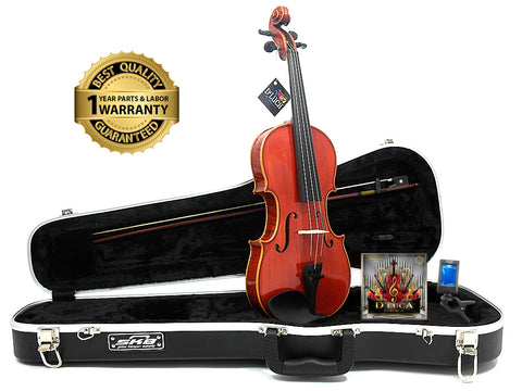 D'Luca Strauss 400 Concerto Violin 3/4 with SKB Molded Case, Strings and Tuner