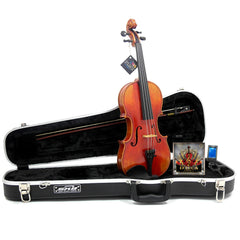 D'Luca Strauss 700 Opera Violin Antique Finish 4/4 with SKB Molded Case, Dominant Strings and Tuner