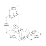 D'Luca 2" Guitar Hanger Fits Slatwall And Peg Wall