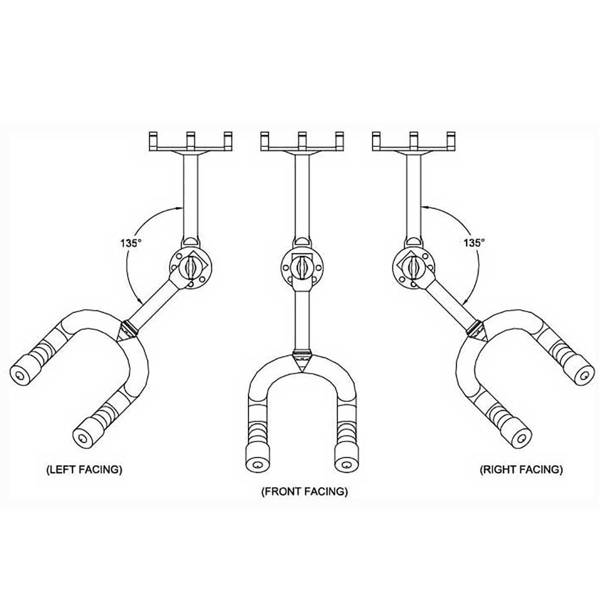 D'Luca 5.5" Guitar Hanger Adjustable Fits Slatwall And Peg Wall