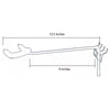 D'Luca 9" Left Facing Fixed Angle Guitar Hanger Fits Slatwall And Peg Wall