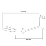 D'Luca 9" Banjo Hanger, Adjustable Fits Slatwall And Peg Wall