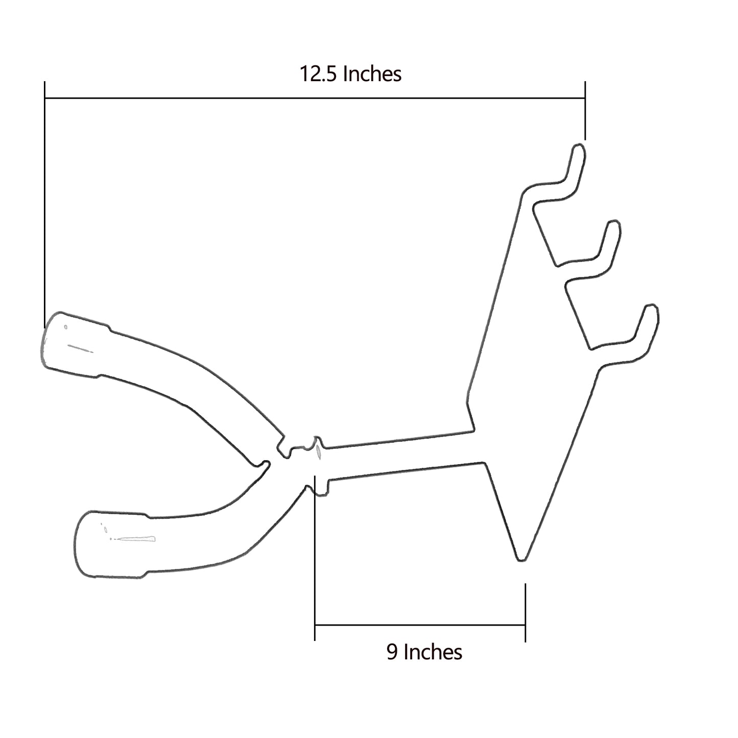 D'Luca 2" Ukulele/Mandolin Holder Fits Slatwall And Peg Wall