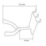 D'Luca 2" Ukulele/Mandolin Holder Fits Slatwall And Peg Wall