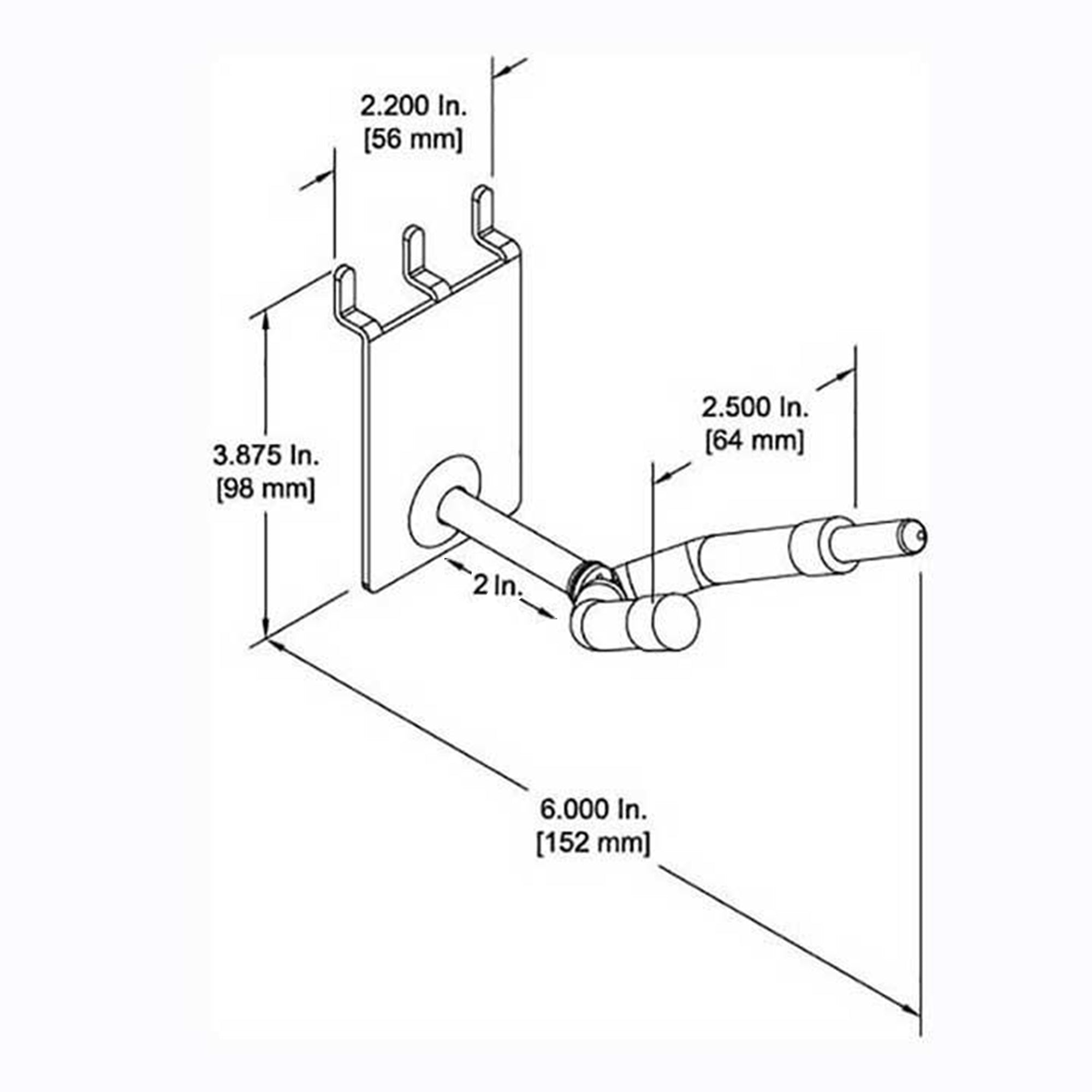 D'Luca 2" Violin/Viola Hanger w/Bow Holder  Fits Slatwall And Peg Wall