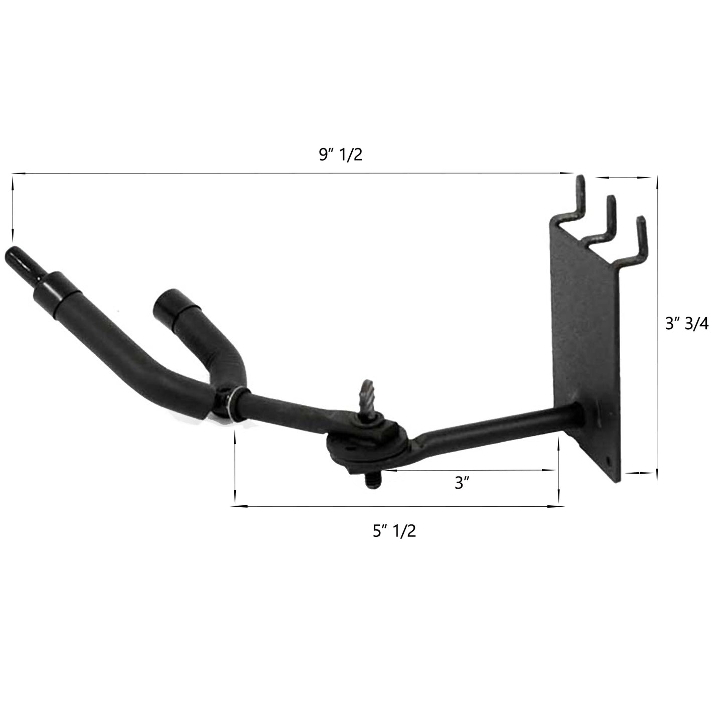 D'Luca 5.5" Violin / Viola Hanger Adjustable with Bow Holder Fits Slatwall And Peg Wall