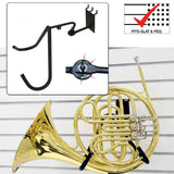D'Luca 2" French Horn Holder Adjustable Fits Slatwall And Peg Wall