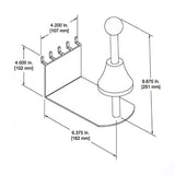 D'Luca Flugelhorn & Soprano Saxohone Holder Fits Slatwall And Peg Wall