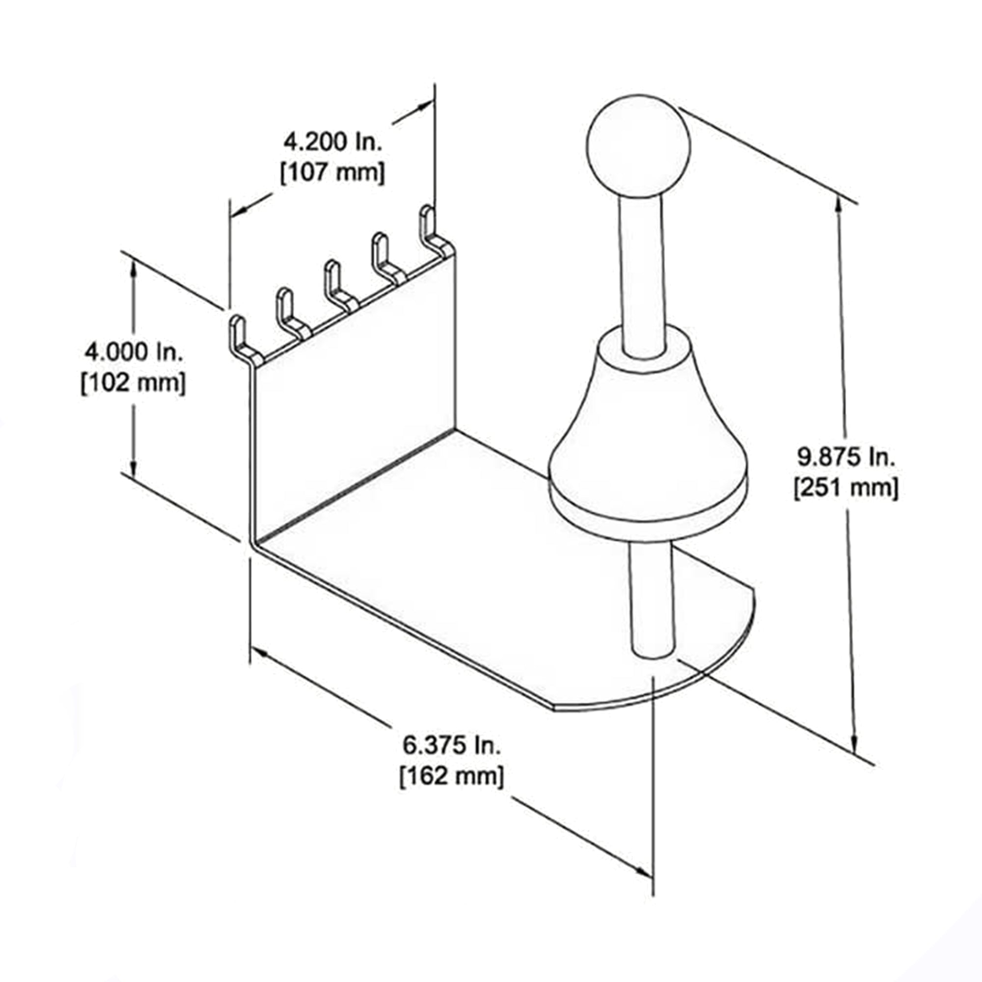 D'Luca Flugelhorn & Soprano Saxohone Holder Fits Slatwall And Peg Wall