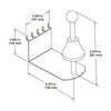 D'Luca Flugelhorn & Soprano Saxohone Holder Fits Slatwall And Peg Wall