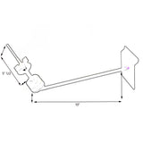 D'Luca 10" Hi Hat Display Holder Fits Slatwall