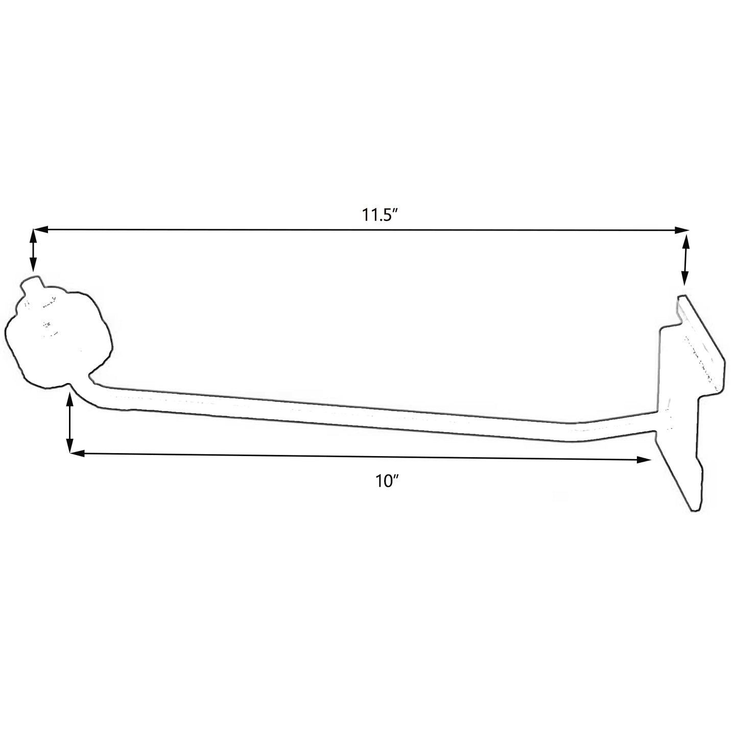 D'Luca 10" Cymbal Display Arm Holder Fits Slatwall