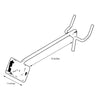 D'Luca 8" Pegboard / Slatwall Scanner Hook