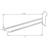 D'Luca 6" Slatwall Flip Top Heavy Durty Hook
