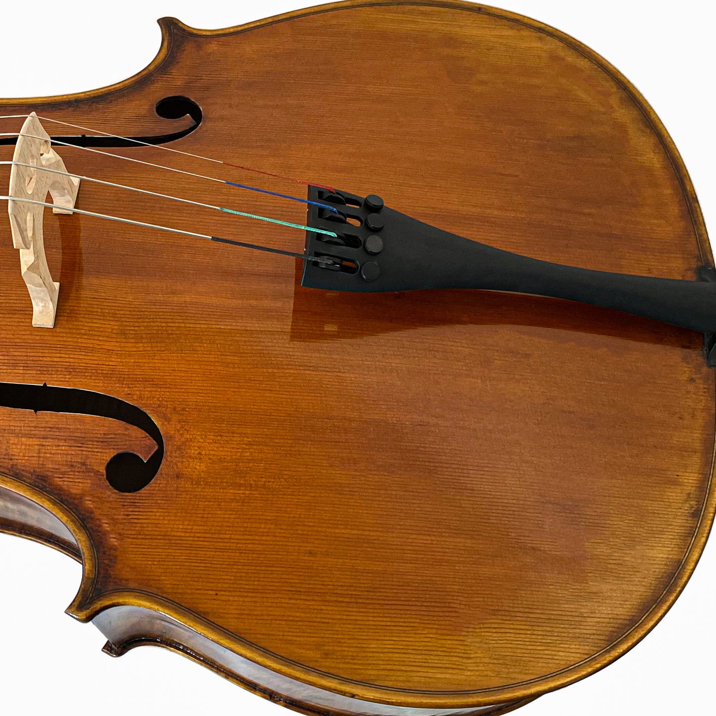 D’Luca PK01 Ebony Flame Back and Side Cello With Gig Bag, Bow And Rosin, 4/4 Full size