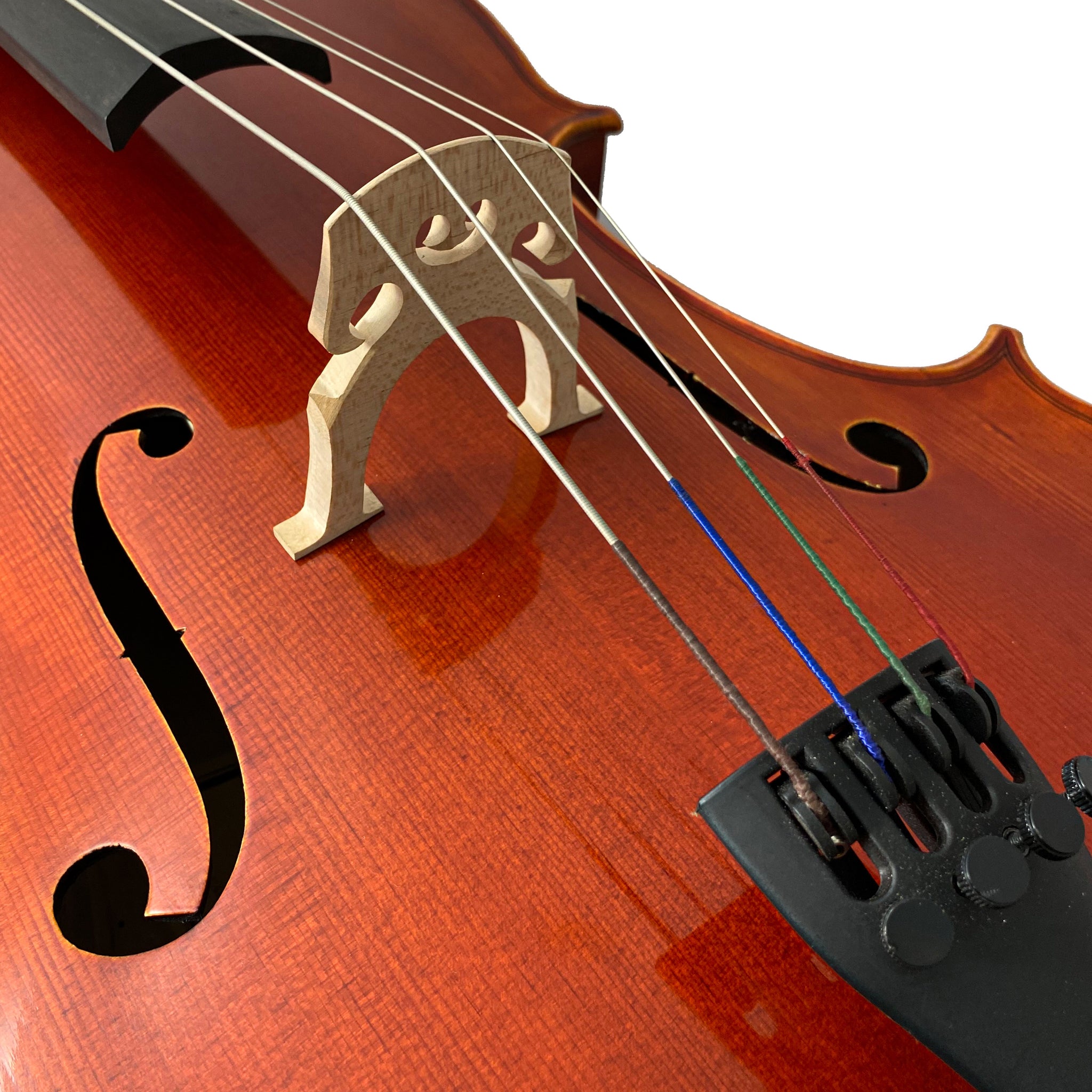 D’Luca Student Ebony Fitted Cello With Padded Gig Bag, Bow, Rosin, 4/4 Full Size