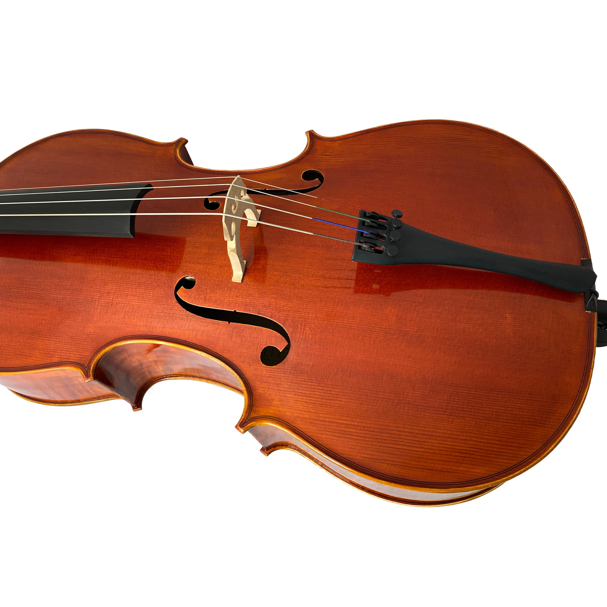 D’Luca Student Ebony Fitted Cello With Padded Gig Bag, Bow, Rosin, 1/4 Size