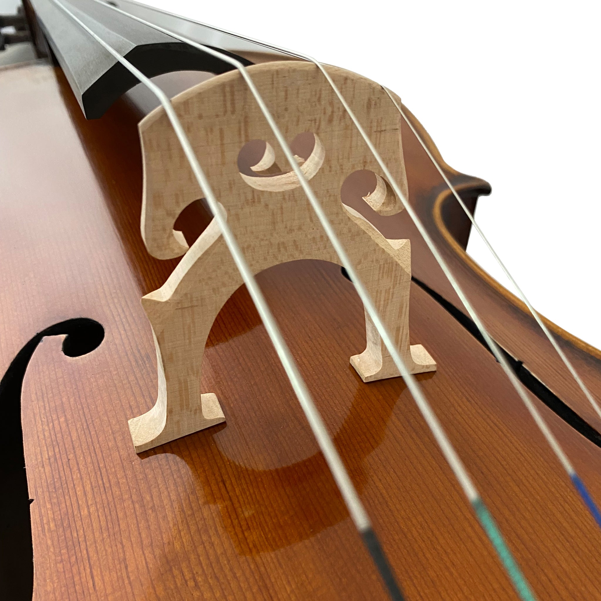 D’Luca Flamed Cello Outfit With Ebony fittings And Antique Finish, 4/4 Full Size