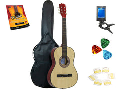 Star Acoustic Guitar 38 Inch with Bag, Tuner, Strings, Picks and Beginner's Guide, Natural