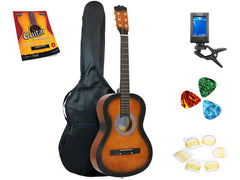 Star Acoustic Guitar 38 Inch with Bag, Tuner, Strings, Picks and Beginner's Guide, Sunburst