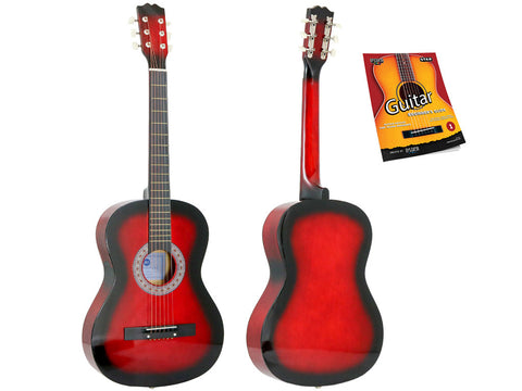 Star Acoustic Guitar 38 Inch with Beginner's Guide, Redburst