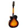 Takamine GJ72CE-12-BSB Jumbo 12 String Acoustic Electric Guitar, Brown Sunburst