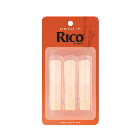 Rico by D'Addario Bass Clarinet Reeds, Strength 1.5, 3 Pack