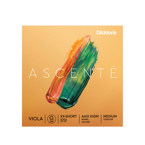 D'Addario Ascenté Viola G String, Extra-Extra-Short Scale, Medium Tension