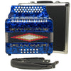 Baronelli 31 Button, 12 Bass Accordion, FBE, With Straps And Case, Blue