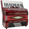 Baronelli 30 Key 48 Bass, 3 Switch Piano Accordion, With Staps, Case, Red