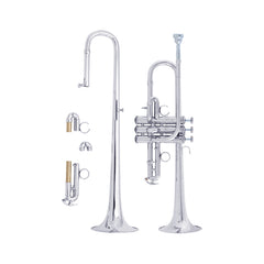 Bach Stradivarius Artisan D/Eb Trumpet Outfit, Silver Plated